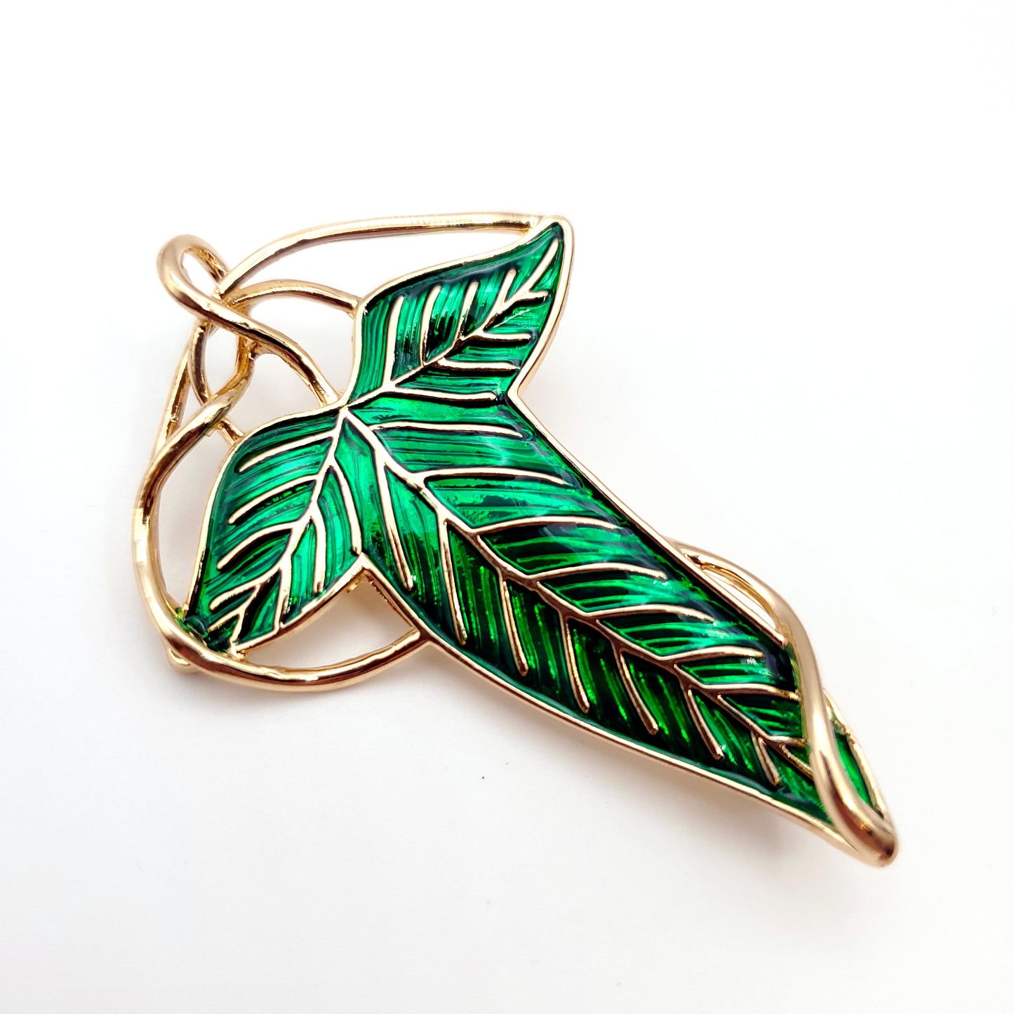 Gold & Green Ivy Leaf Pin