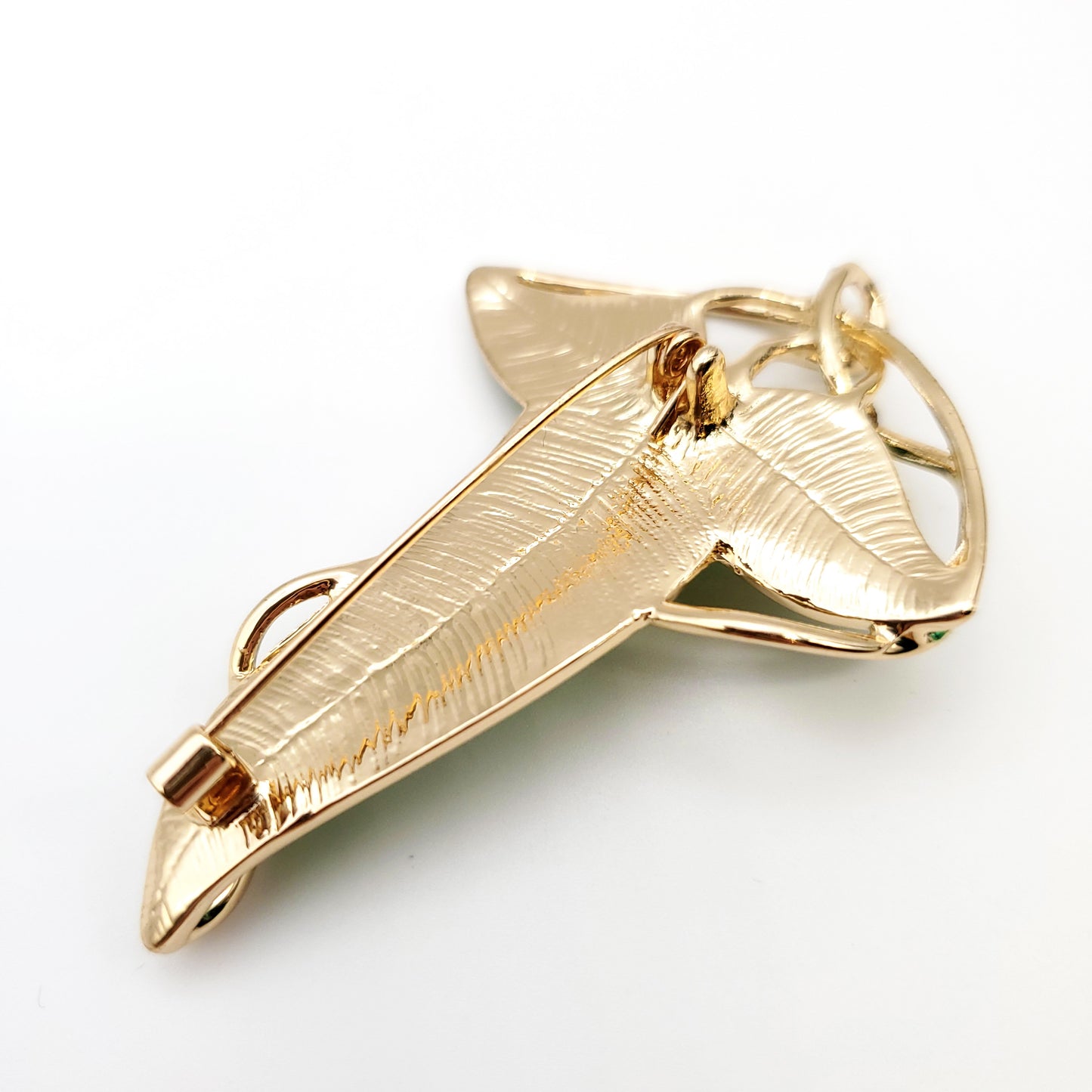 Gold & Green Ivy Leaf Pin