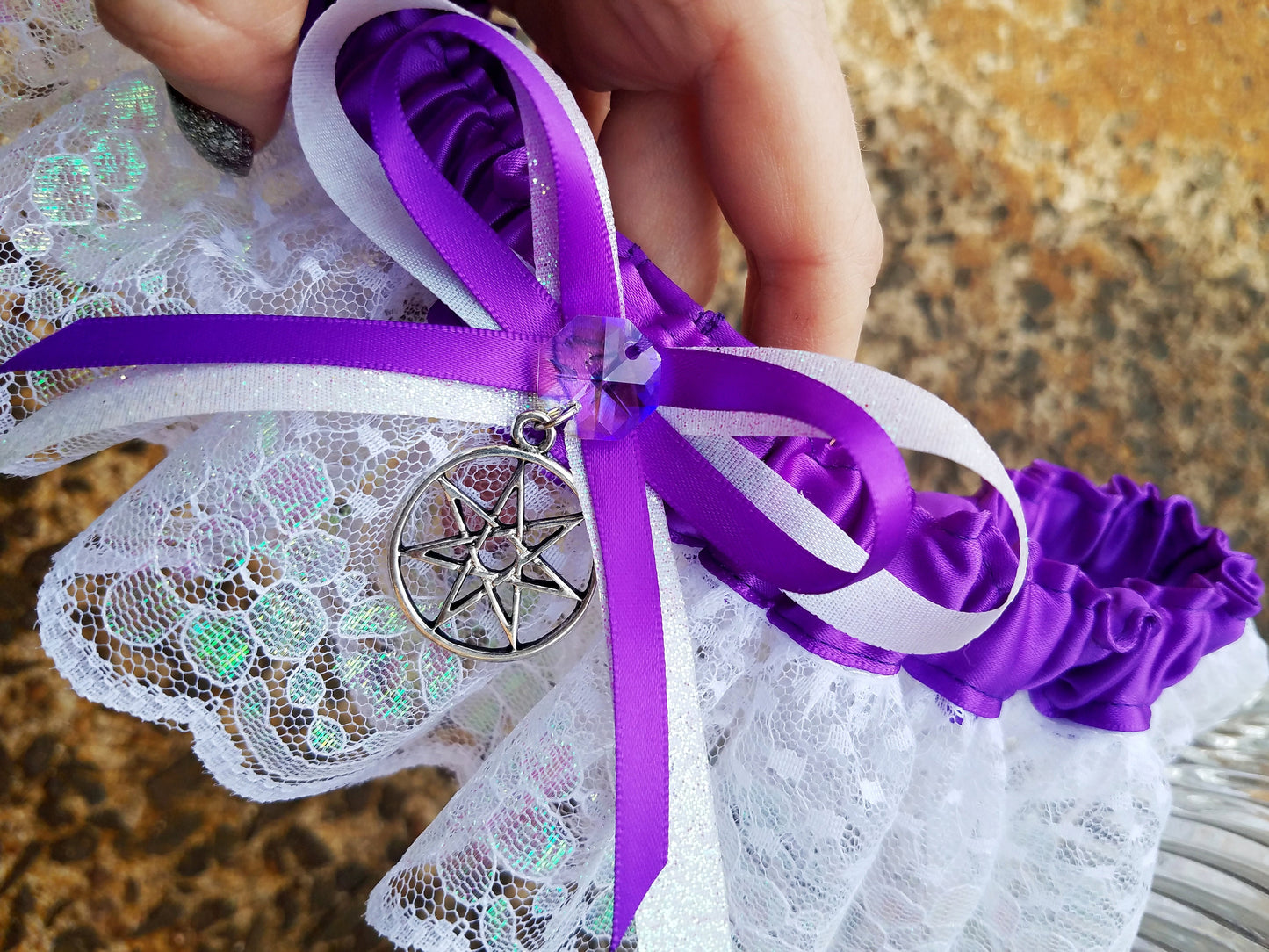 Fairy Star Handfasting Wedding Garter Set