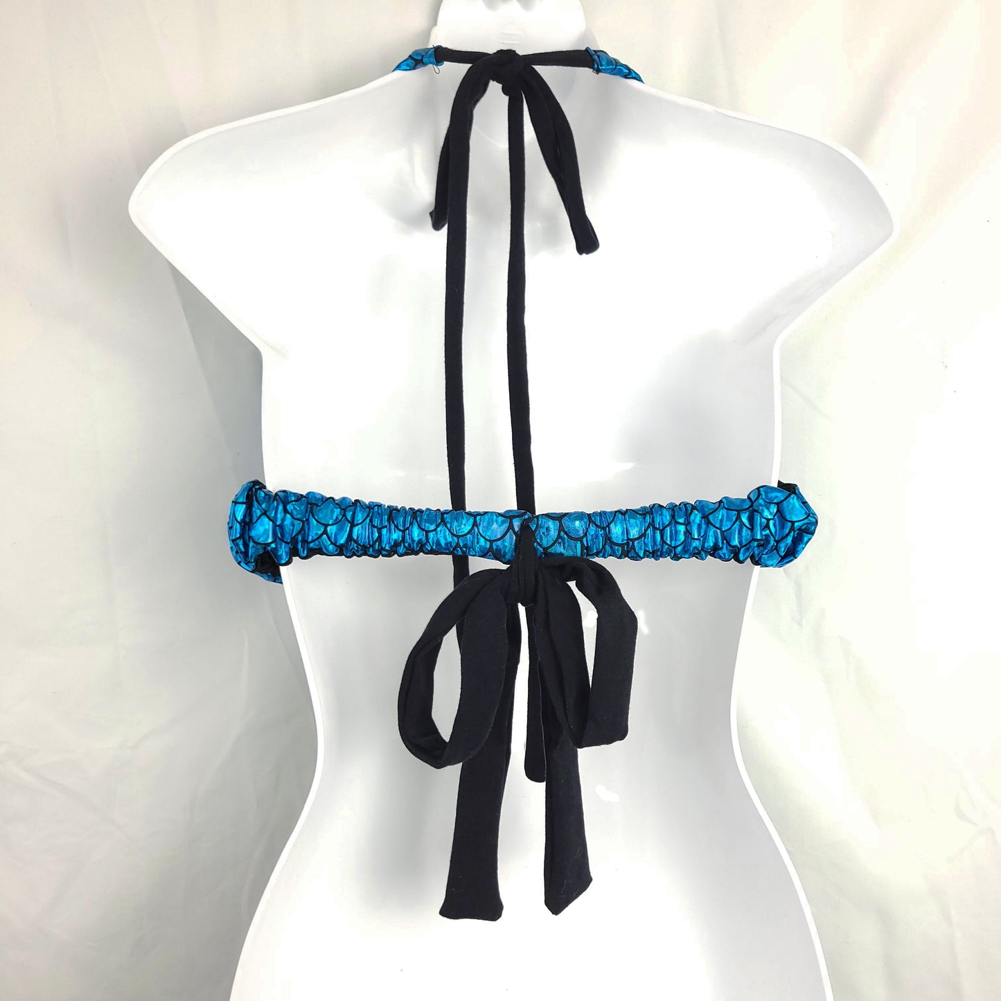 Blue Mermaid Scale Bra Top
