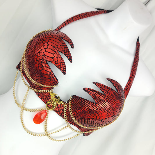 Dragon Queen Fantasy Bra Gold