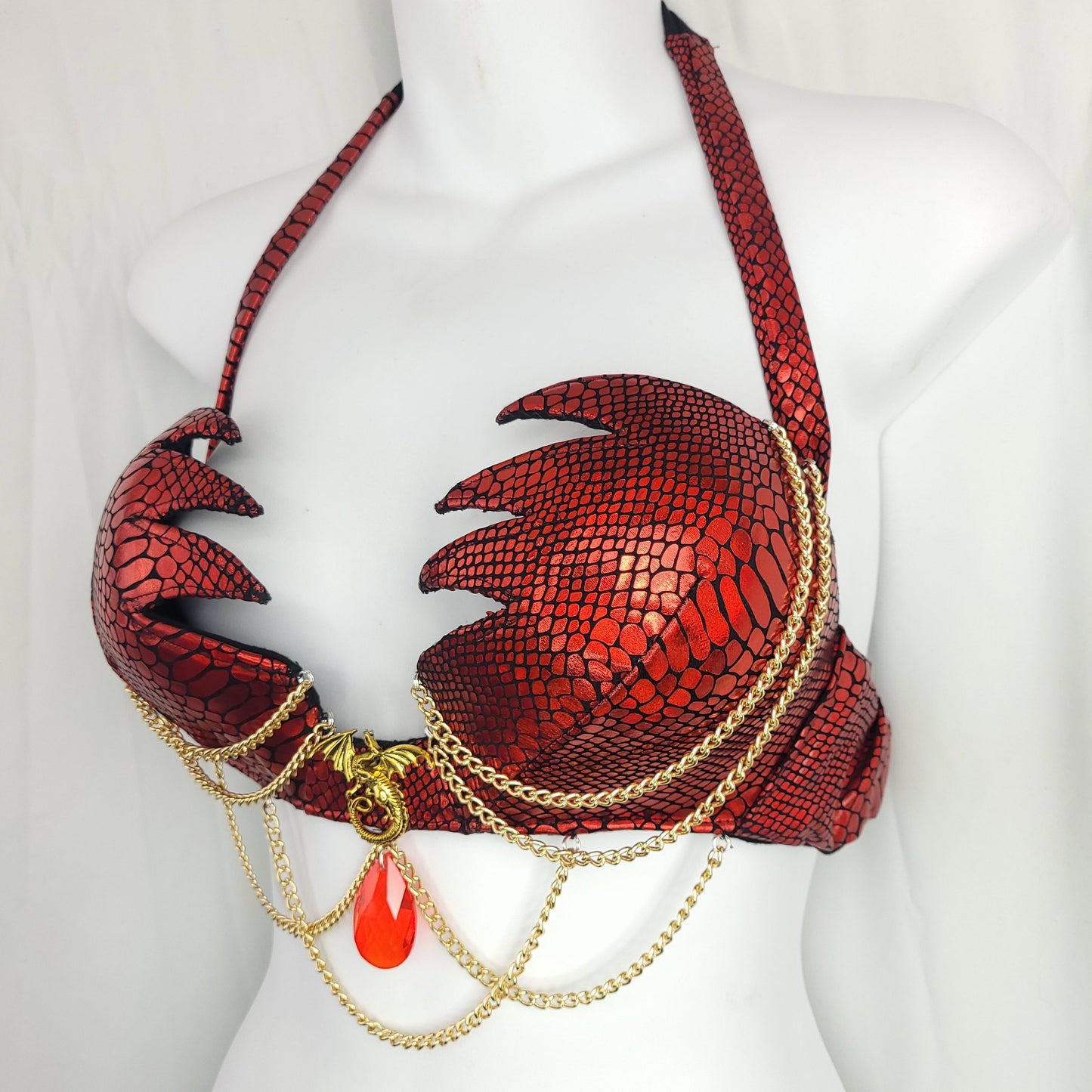 Dragon Queen Fantasy Bra Gold