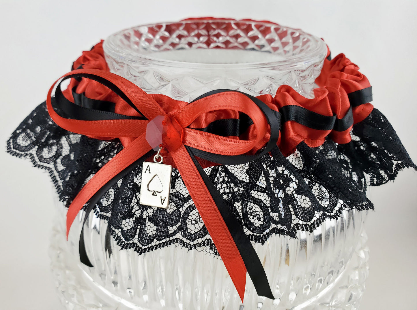 Harley Quinn or Alice in Wonderland Wedding Garter