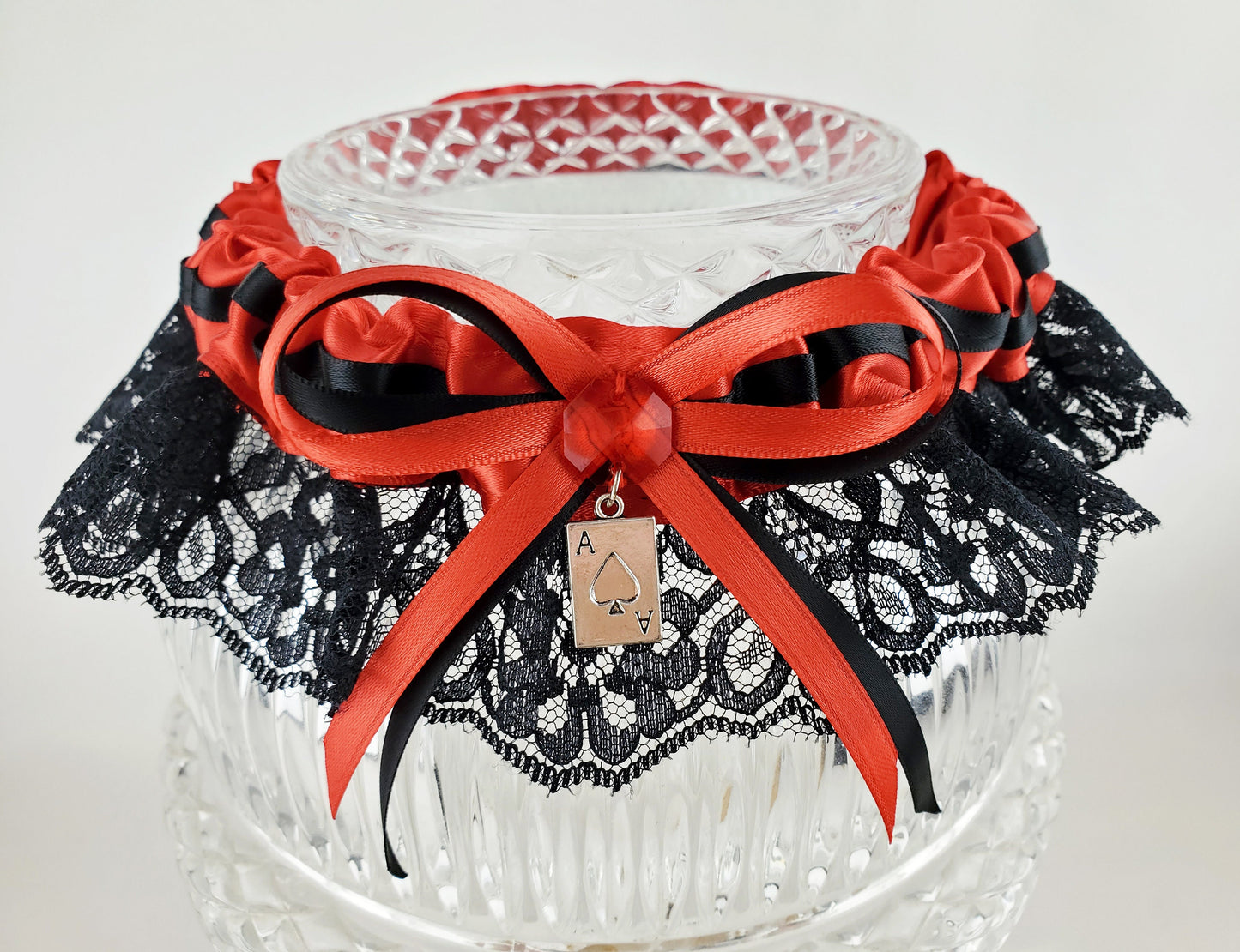 Harley Quinn or Alice in Wonderland Wedding Garter