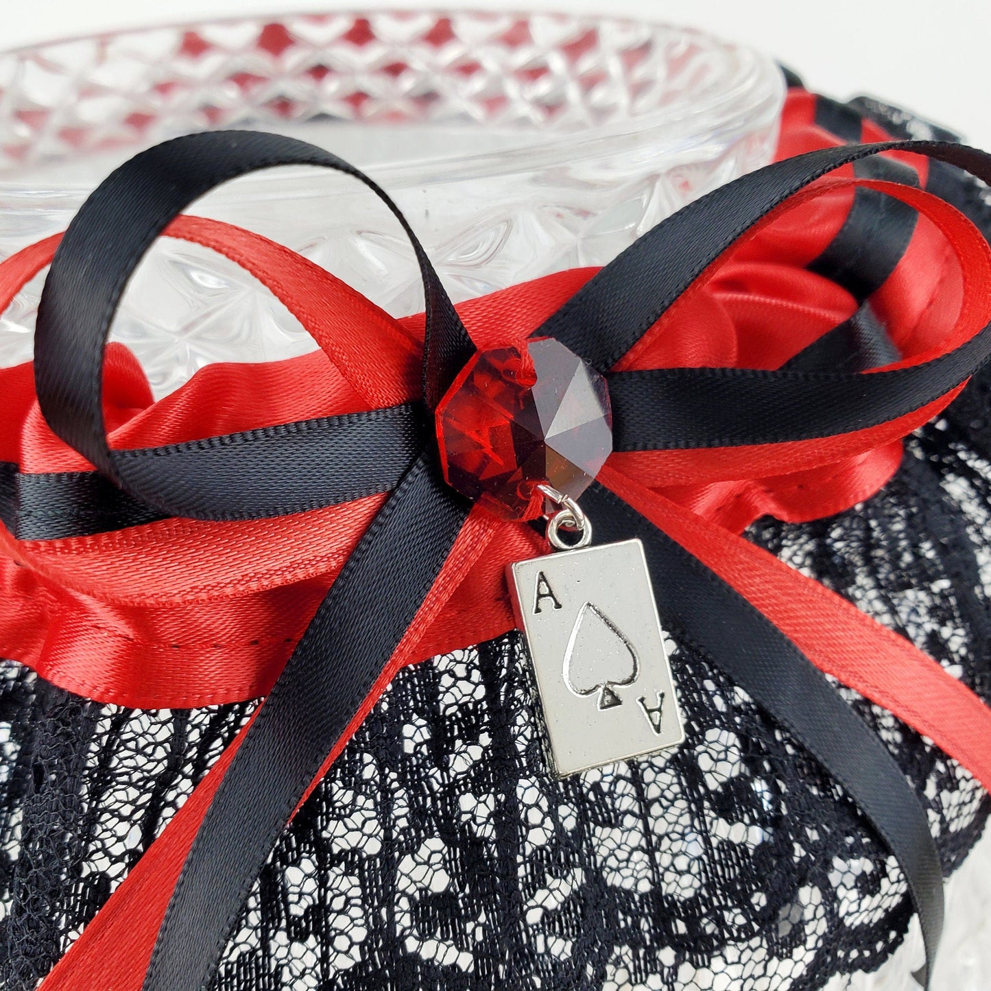 Harley Quinn or Alice in Wonderland Wedding Garter