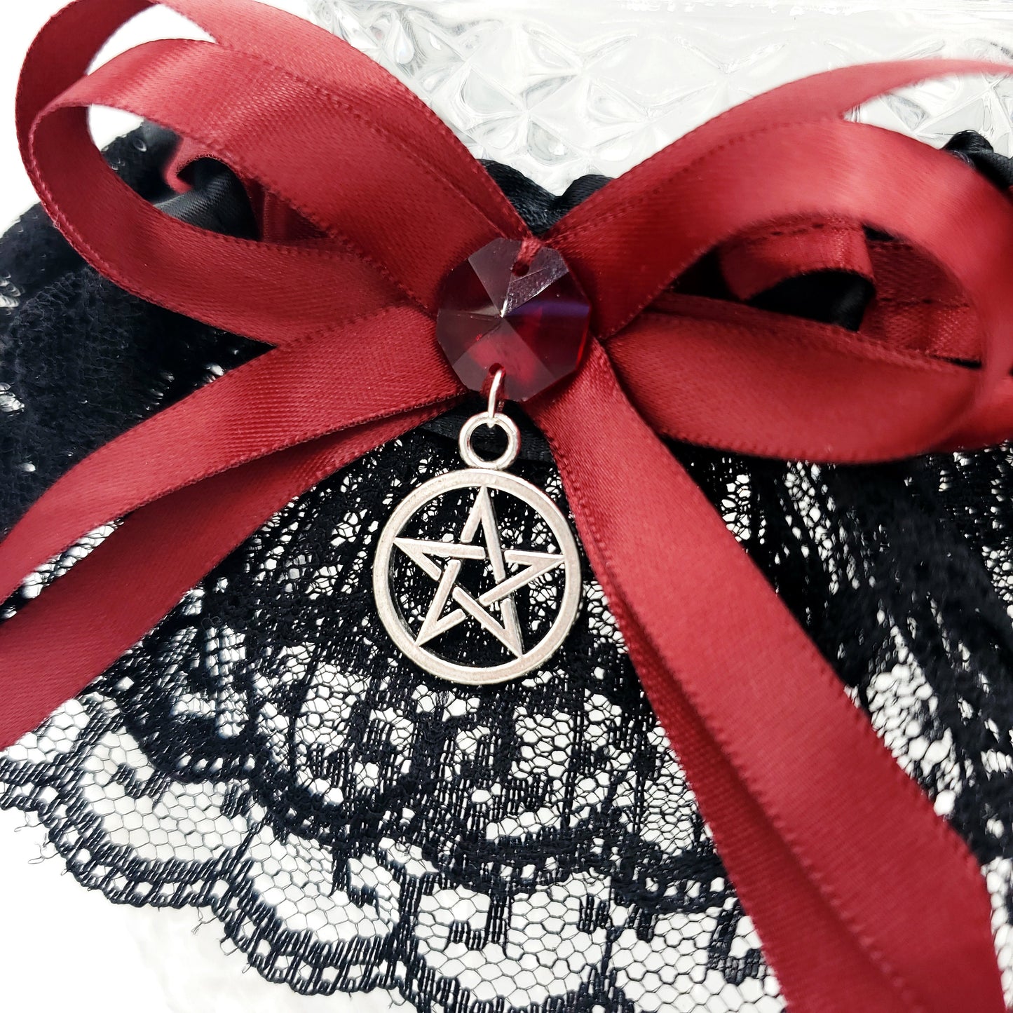 Vampire Wedding Garter in Red & Black