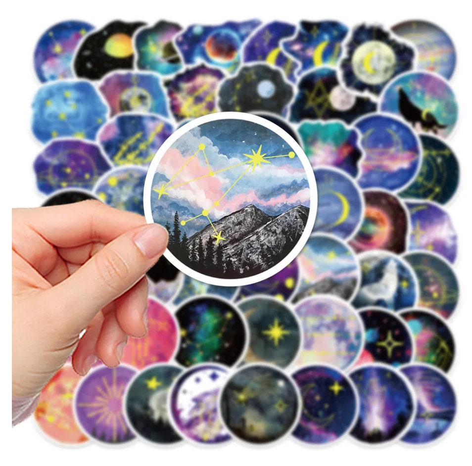 Celestial Space Stickers 50pcs