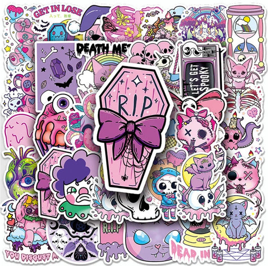 50 Pcs Kawaii Girly Goth Stickers